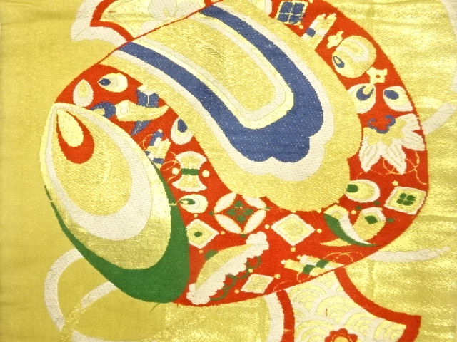 JAPANESE KIMONO / ANTIQUE NAGOYA OBI / SILK / WOVEN MALLET